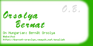 orsolya bernat business card